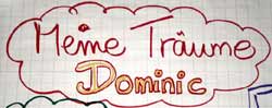 Flipchart-Zeichnung: Meine Träume Dominic